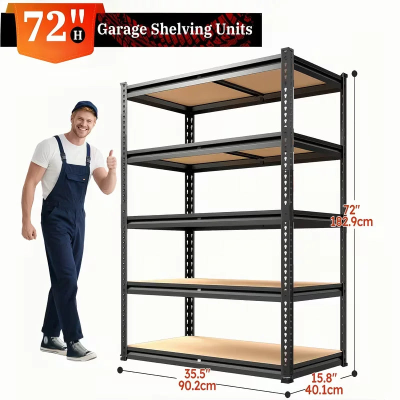 60/72 Inch Heavy-duty Metal Storage Rack