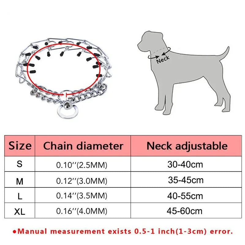 Collar Pinch Dog Training With Comfort Rubber Tips