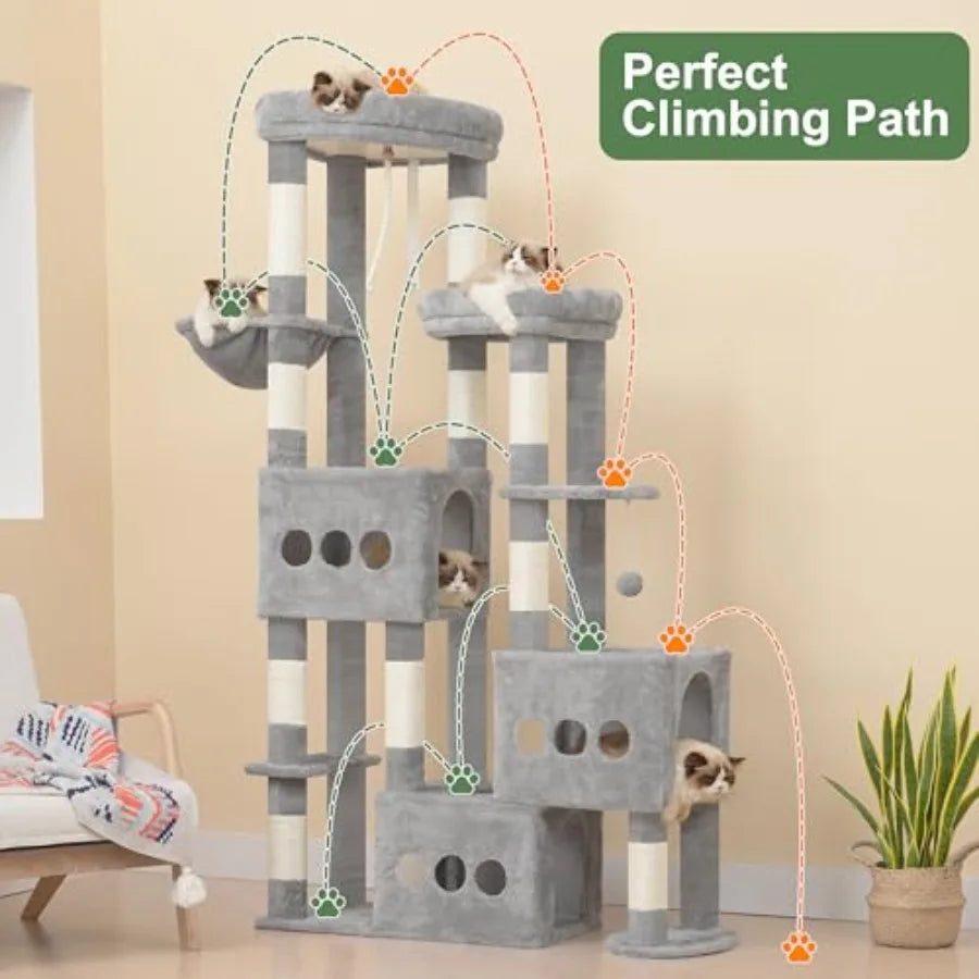 Cat Tree for 20lbs + 71.7'' Heavy Duty