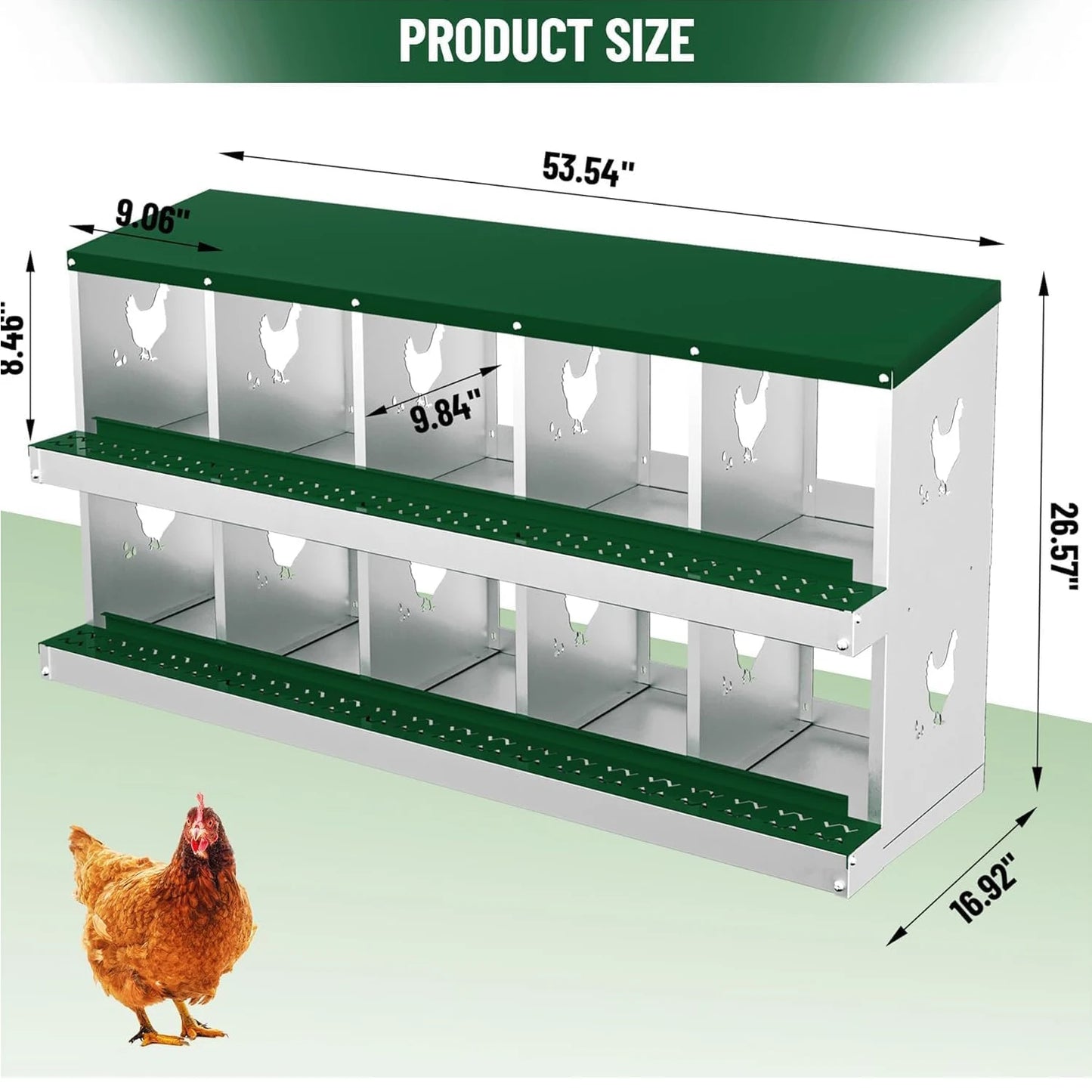 Chicken Nesting Boxes Heavy-Duty Galvanized Steel