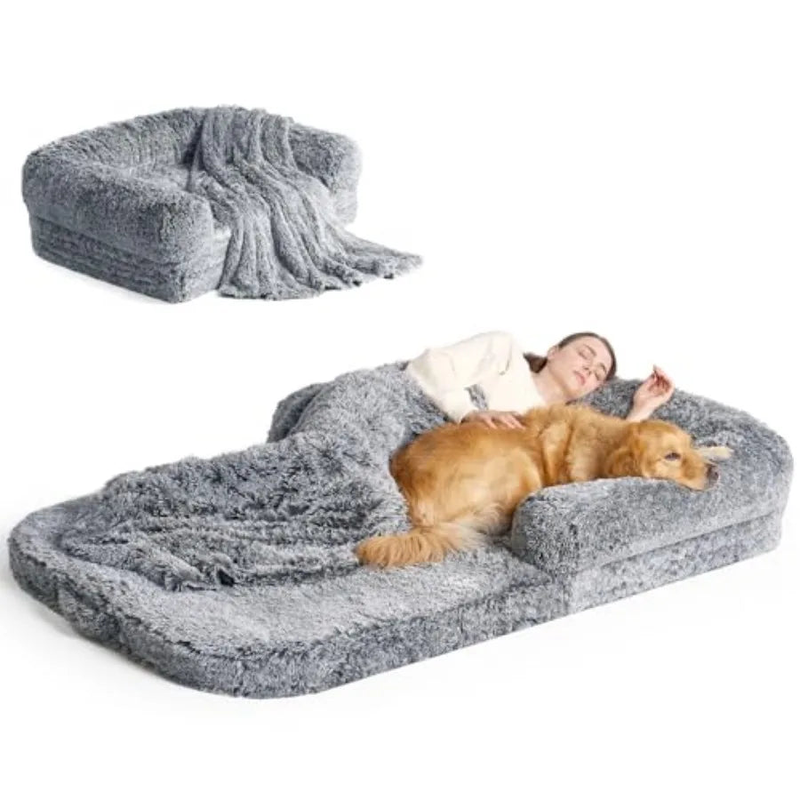 Foldable XXL Dog Bed for Large Dog, 54"x38"x7.5"
