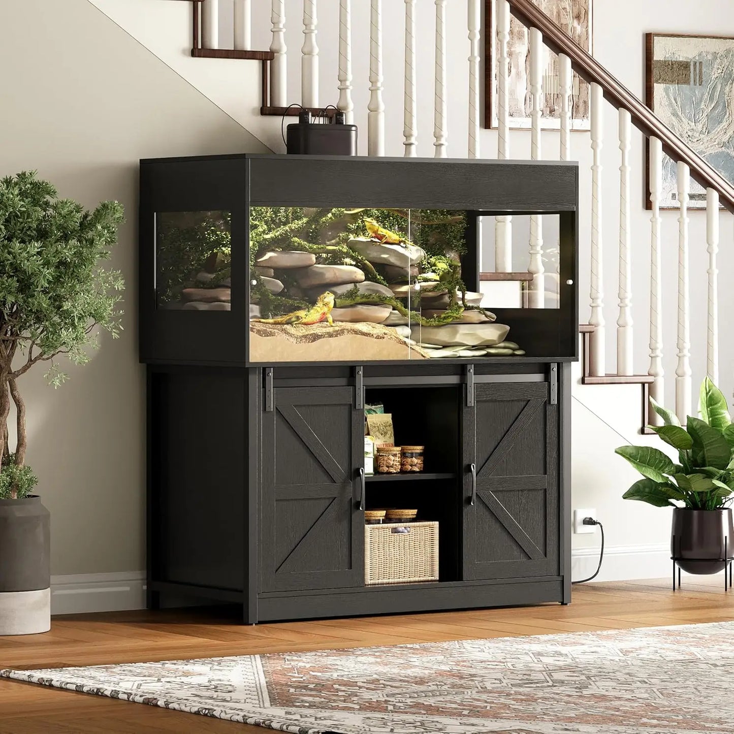 120 Gallon Reptile Terrarium with Stand 4x2x2