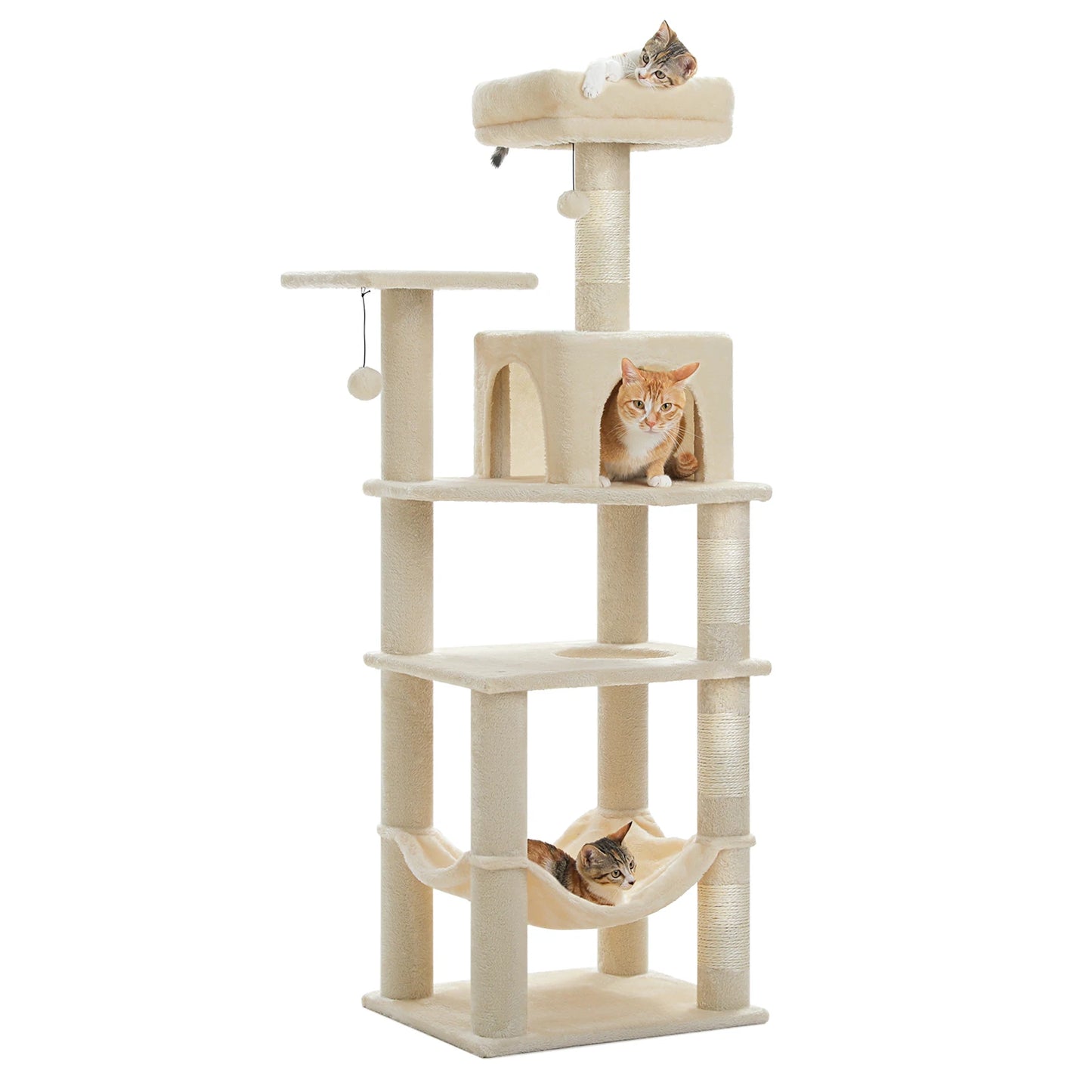 Cat Tree Tower with Private Condo, Top Perches