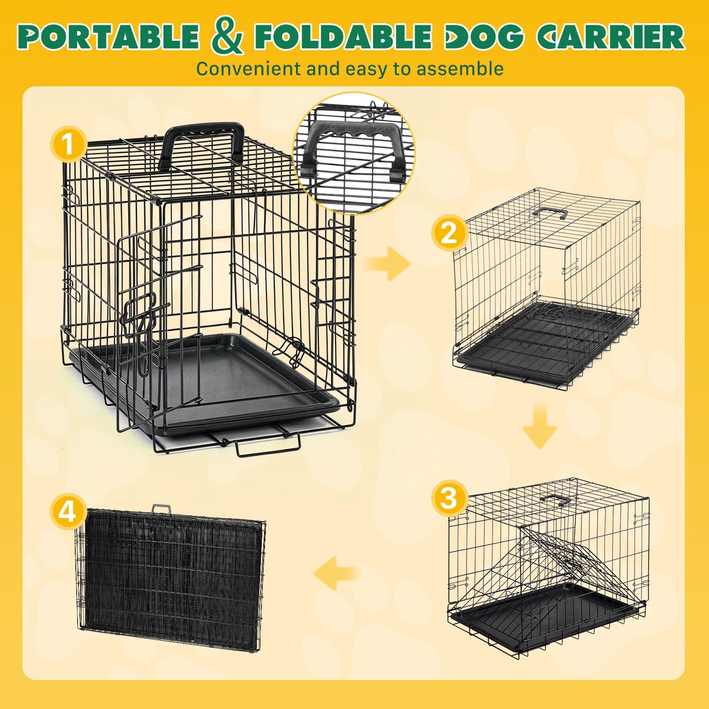 18 Inch Single Door Dog Crate Metal Pet Kennel