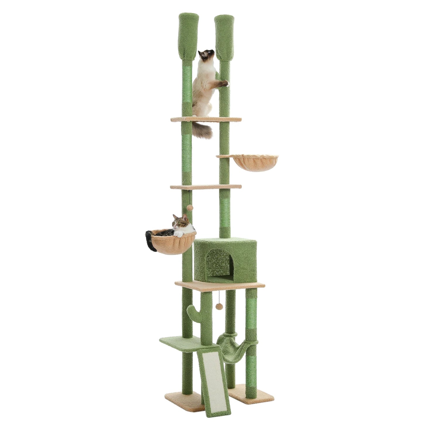 Cactus Cat Tree Floor to Ceiling Tower 7 Tiers