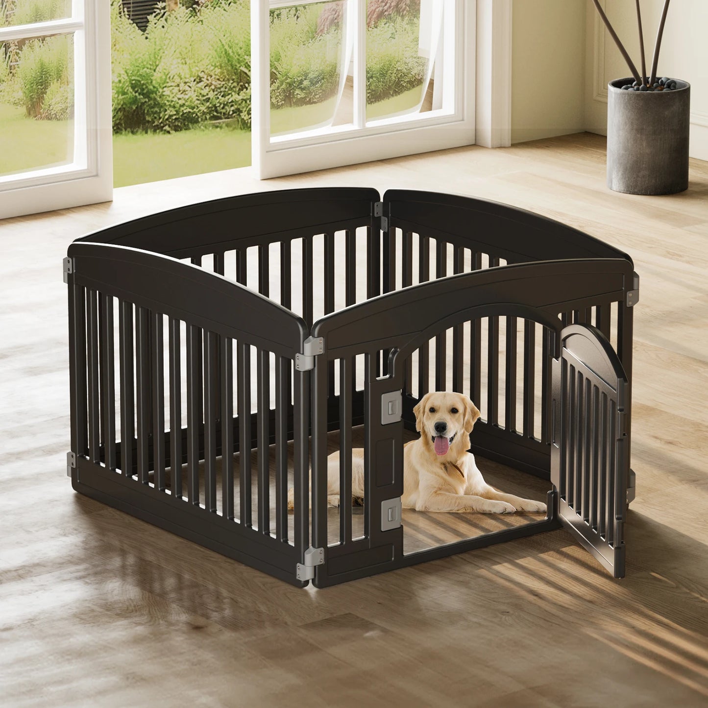 Plastic Dog Playpen 6 Panel 24IN Expandable Durable