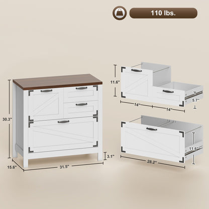 Farmhouse 4-Drawer Habitat Stand & Keeper Supply Chest