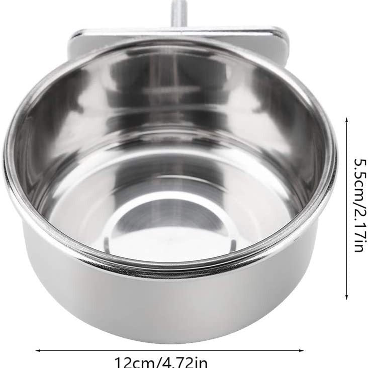 Stainless Steel Feeding & Water Dish (12 cm /4.72”)