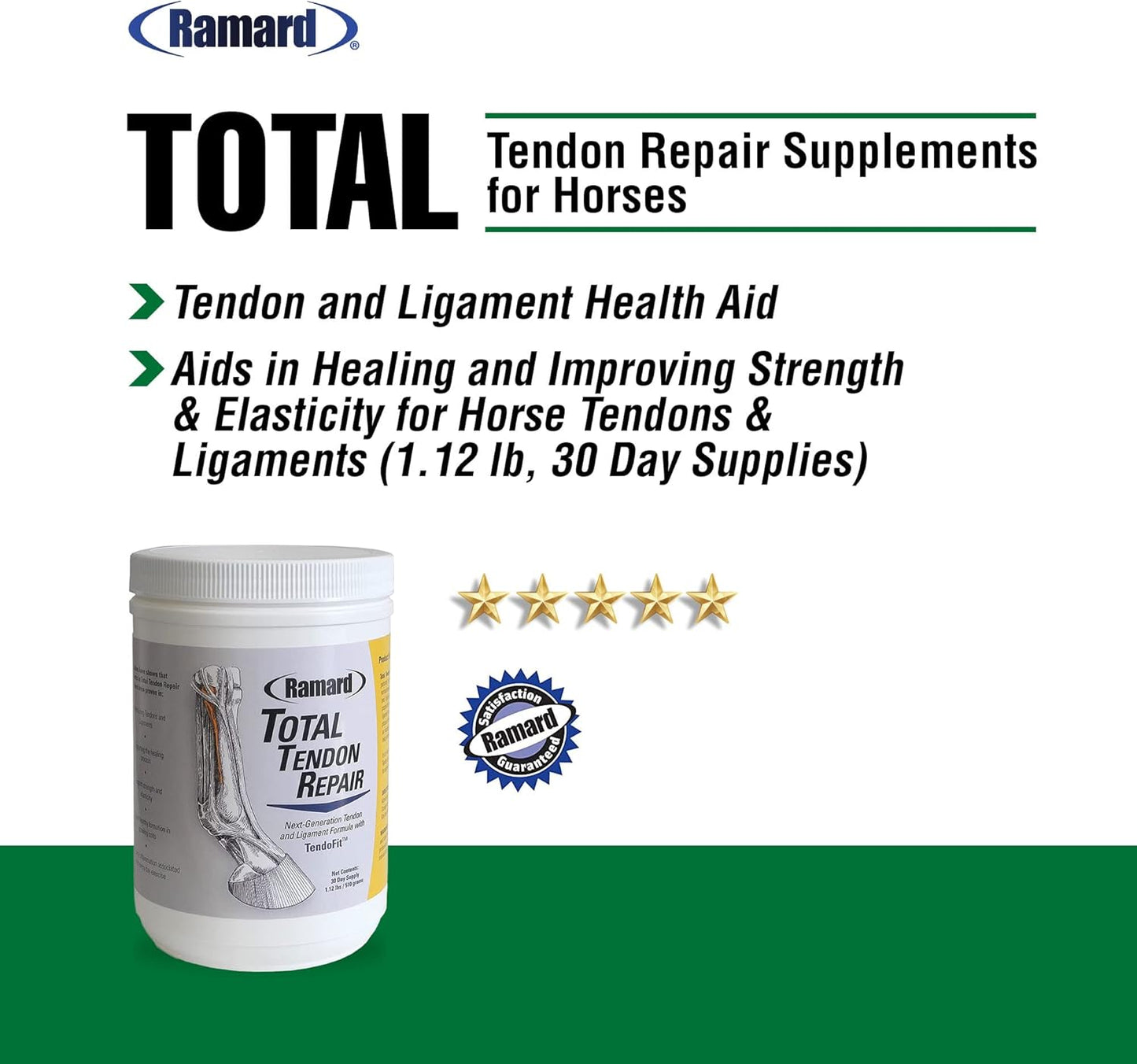 Ramard Total Tendon Repair 1.12lb 30-Day Horse Tendon Ligament Support TendoFit