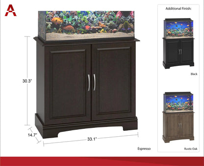 Alta Vista 29 - 37 Gallon Aquarium Stand, Rustic Oak