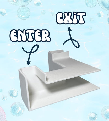 Chatelet Aquarium Underground XL Corner Tunnel | Fish & Shrimp Hideout for Aquariums | Unique Underground Viewing Tunnel | Made in USA