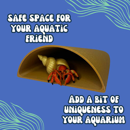 REEFSHAPE Aquarium or Terrarium Pocket Cave | Minimalist Shelter Cave for Fish, Shrimp, Reptiles, Amphibians, & More! | Made in USA