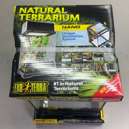 EXO-TERRA Natural Terrarium Advanced Reptile Habitat Sz 8" x 8" x 12" PT2601.BX