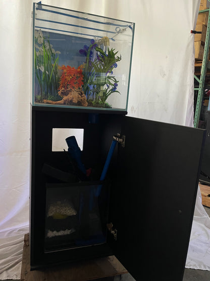 ULTRA CLEAR GLASS - 18 gallon cube fish tank aquarium full setup w/ filtration