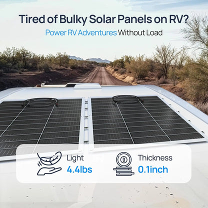130 Watt 12BB Flexible Solar Panels, Waterproof Monocrystalline
