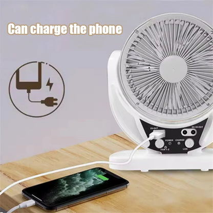 Solar-powered multifunctional fan, USB charging phones