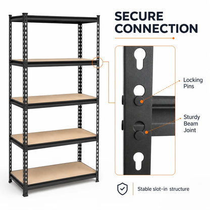 27.6"W x 60"H 5-Tier Garage Shelving Unit,