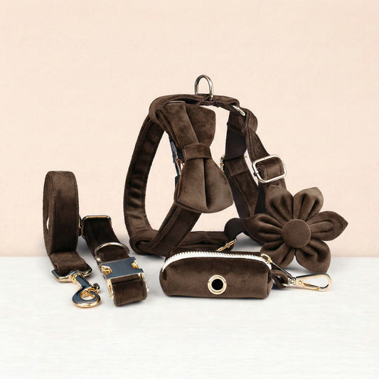 Dark Brown Velvet Set