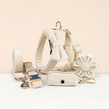 Milky White Velvet Set