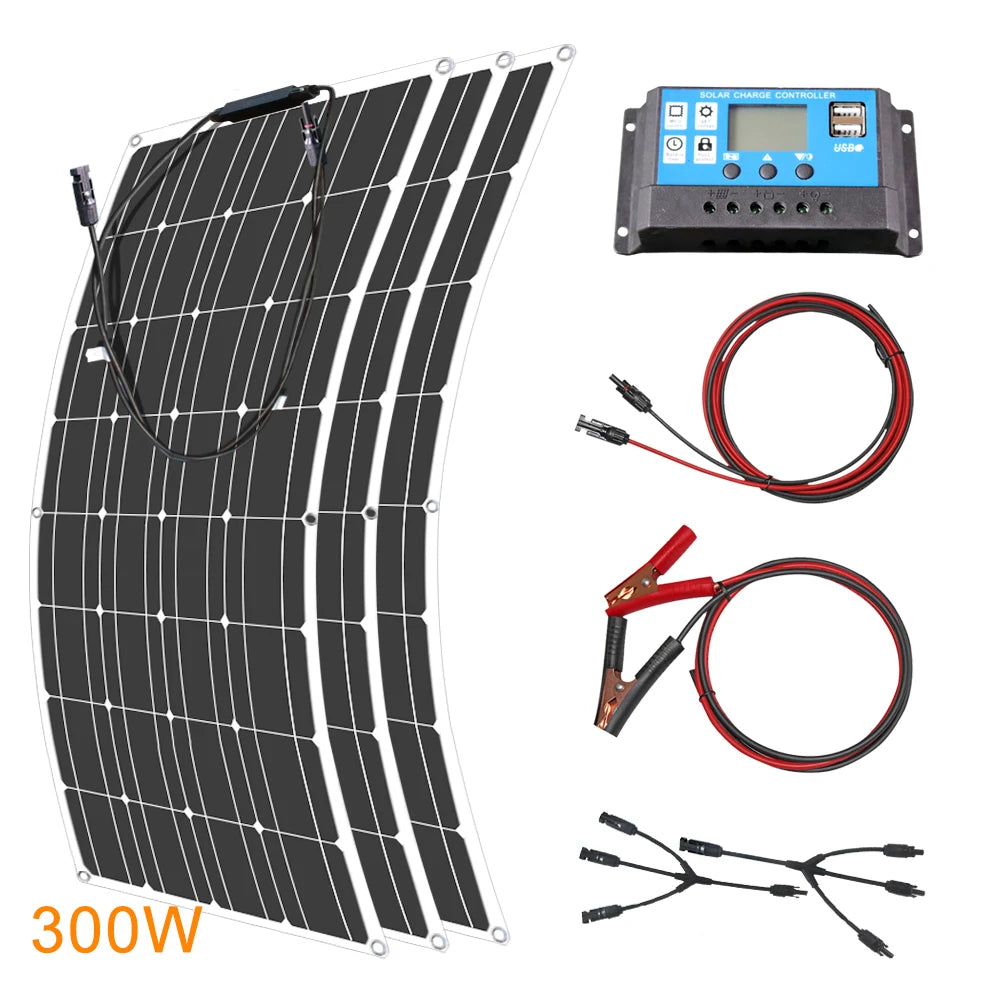12V Flexible Solar Panel 600W 100W 200W 300W 400W 500W