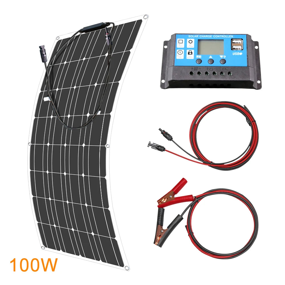 12V Flexible Solar Panel 600W 100W 200W 300W 400W 500W