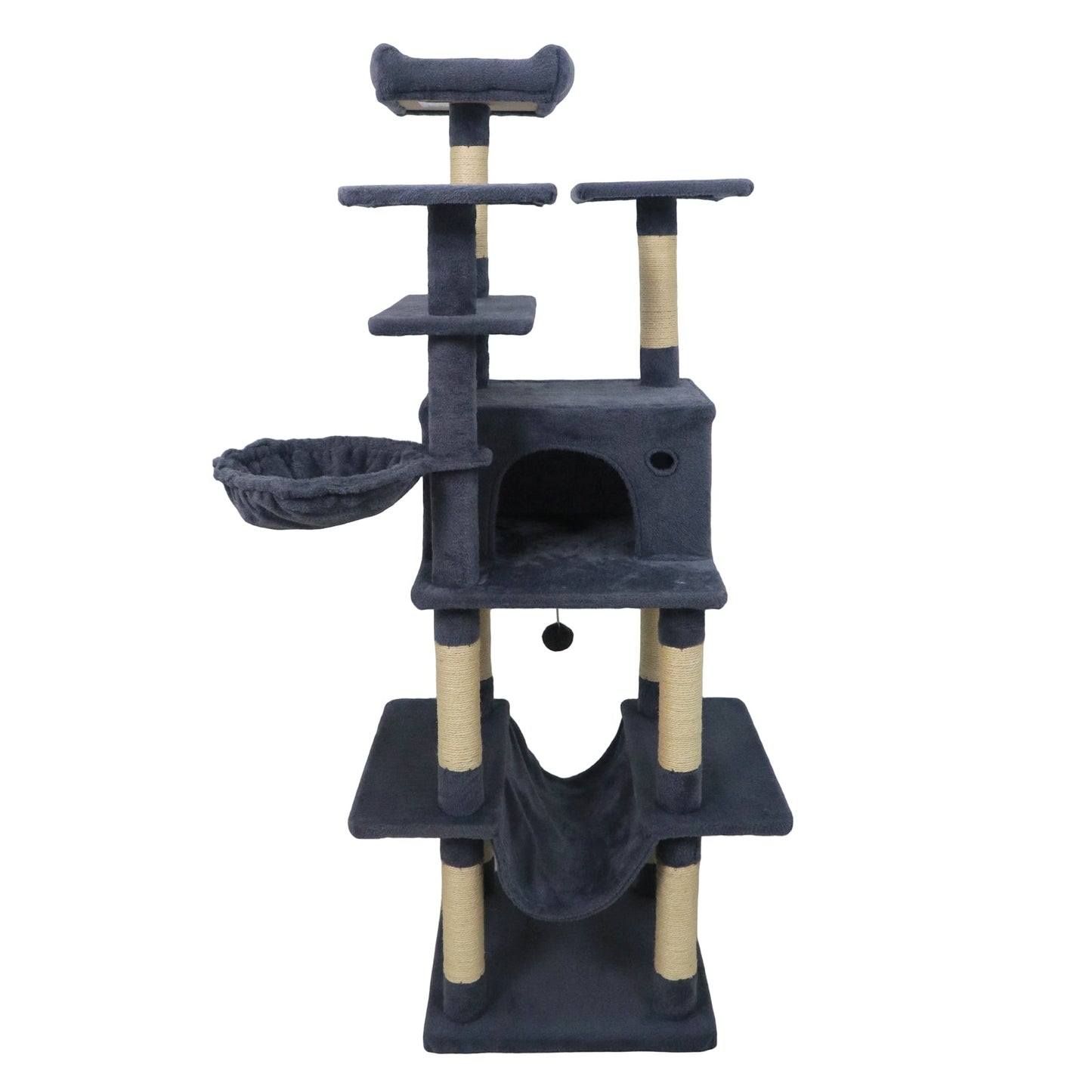 Large Cat Tree for Indoor Cats 63" Tall Cat Tower