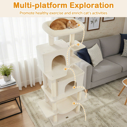 Large Cat Tree for Indoor Cats 70" Tall Cat Tower