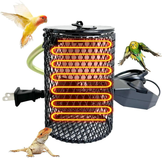 Reptile & Bird Cage Ceramic Heat Lamp 0-100W Guard No Light Emitter