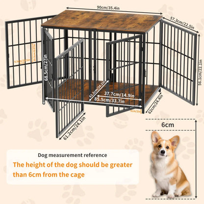 Double Dog Crate with Removable Divider Furniture