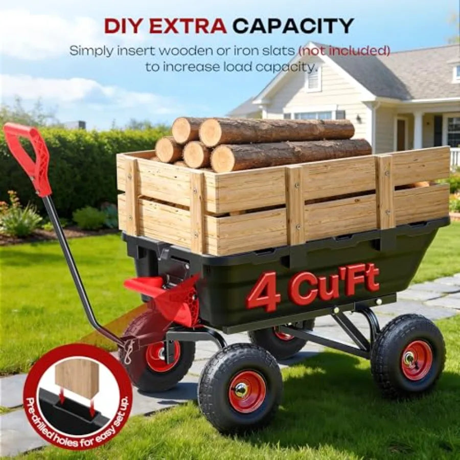 Dump Wagon Cart for Farm Use Steel Frame