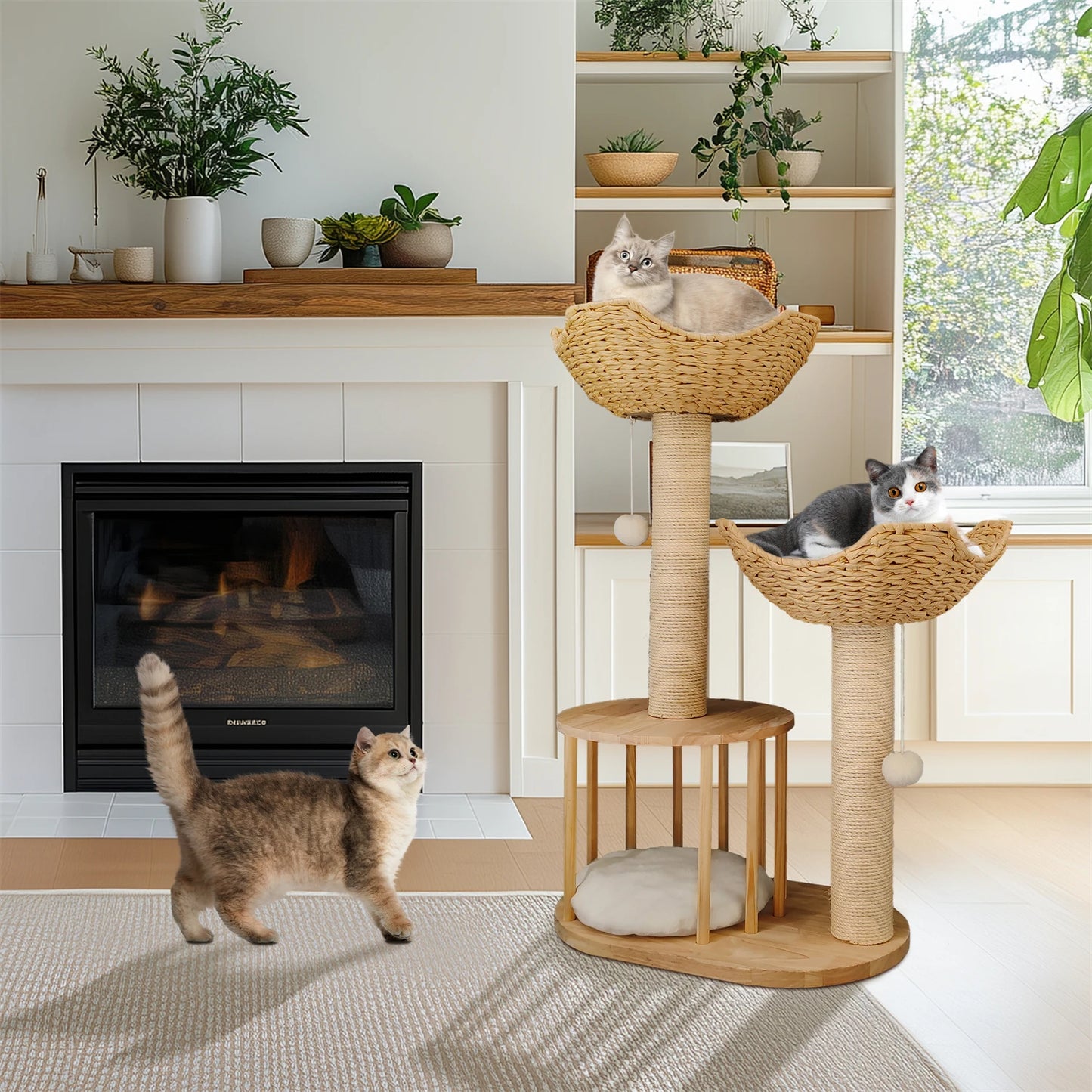 Cat Tree Tower Condo Furniture with Dangling Ball