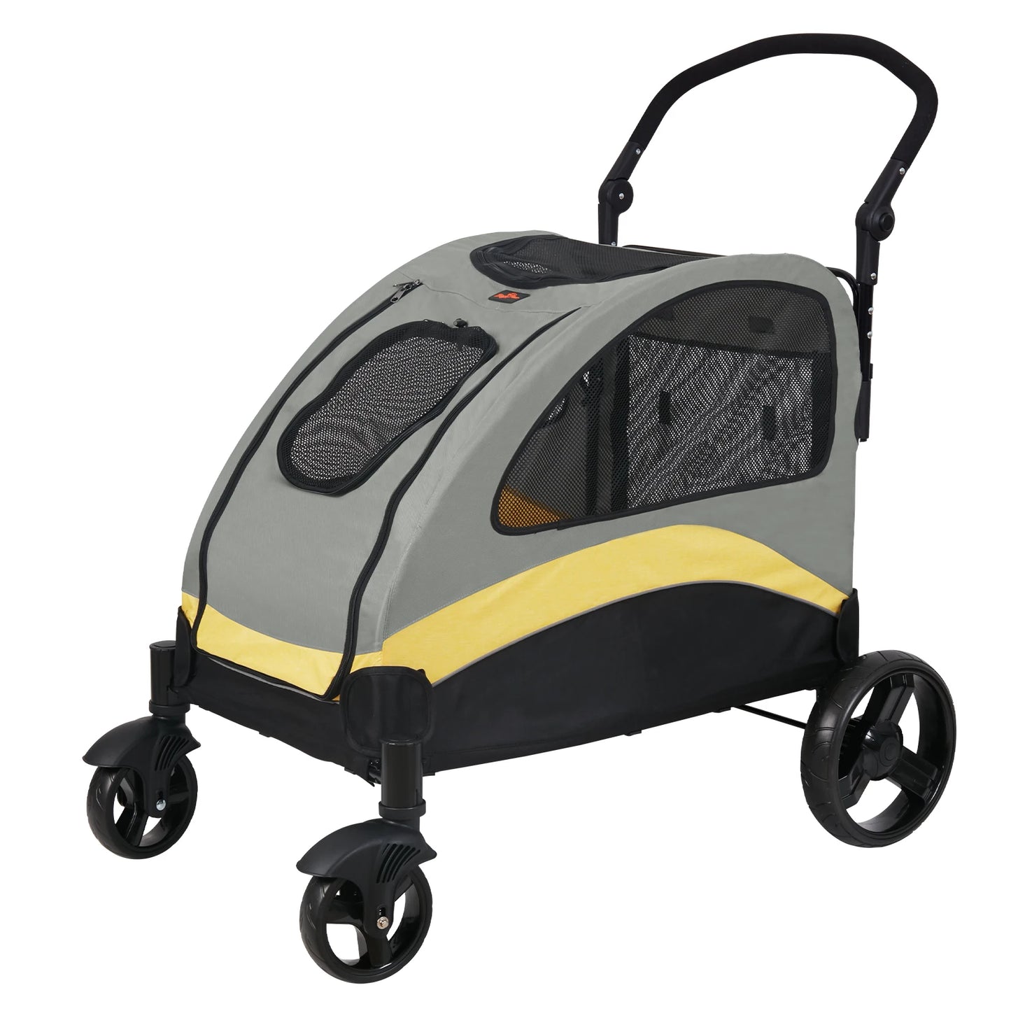 Large Dog Stroller 4 Wheel Pet Trolley