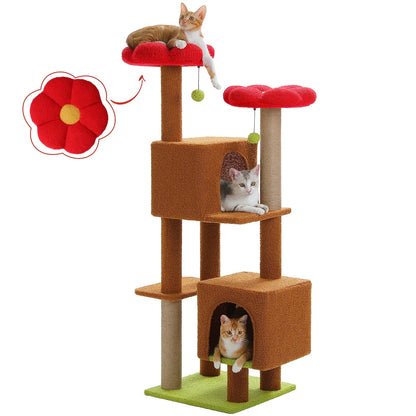 Road Cactus Cat Tree for Indoor Cats With Scratching Posts