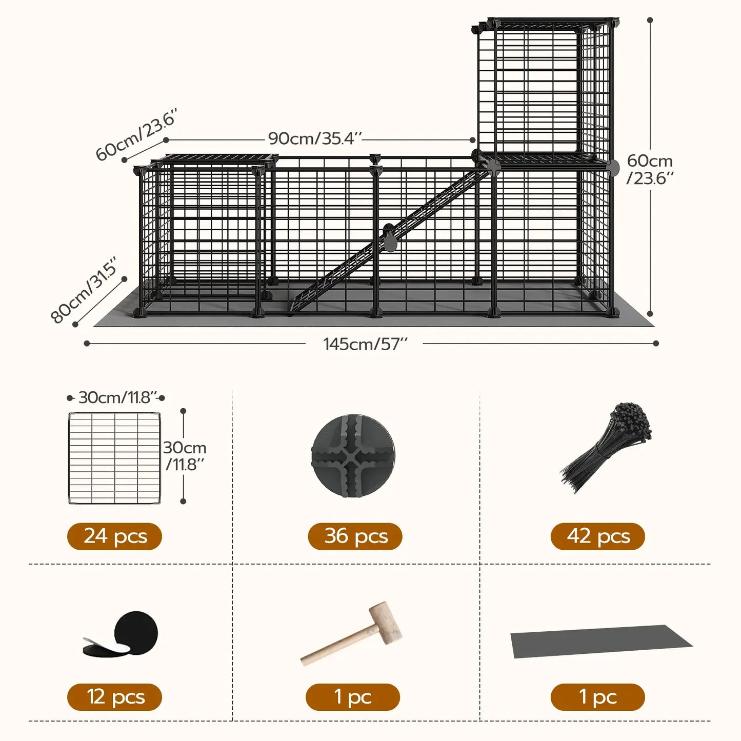 Guinea Pig Cage with Waterproof Mat