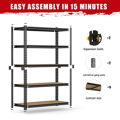 Garage Shelving 5 Tier Storage Shelves Heavy Duty