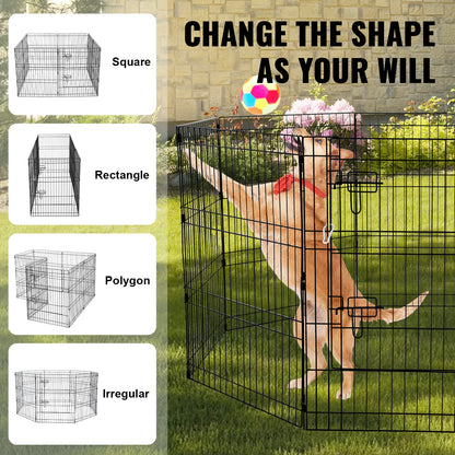 Dog Playpen Foldable Metal Exercise Indoor/ Outdoor