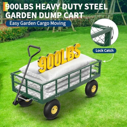 Garden dump cart for backyard and farm