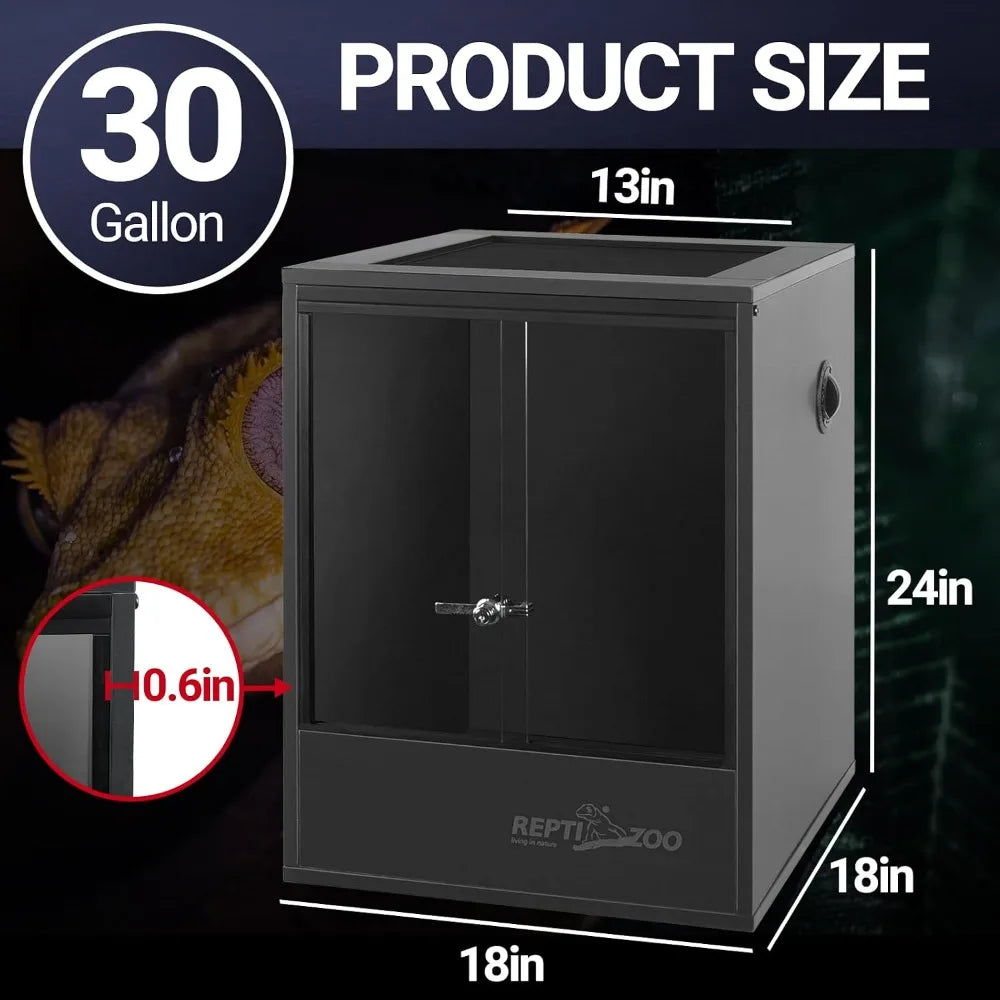 30 Gallon PVC Tall Reptile Tank, 18x18x24