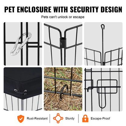 Dog Playpen Foldable Metal Exercise Indoor/ Outdoor