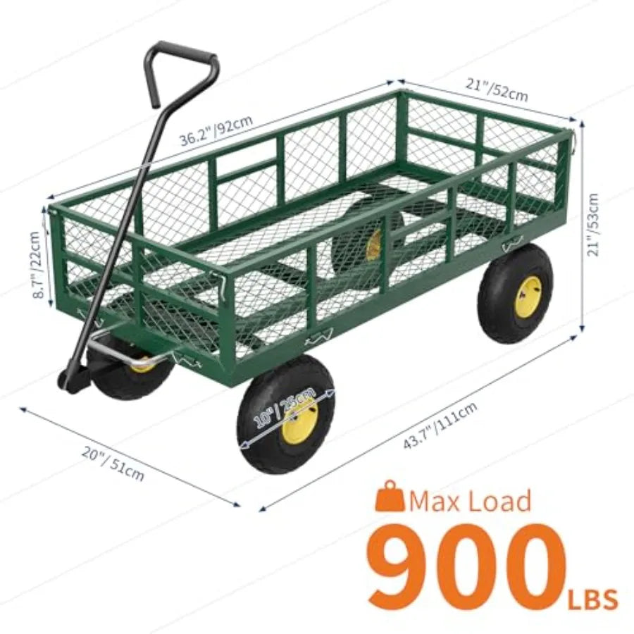 Garden dump cart for backyard and farm