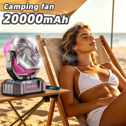 Camping Fan, Remote & LED Lantern for Tent
