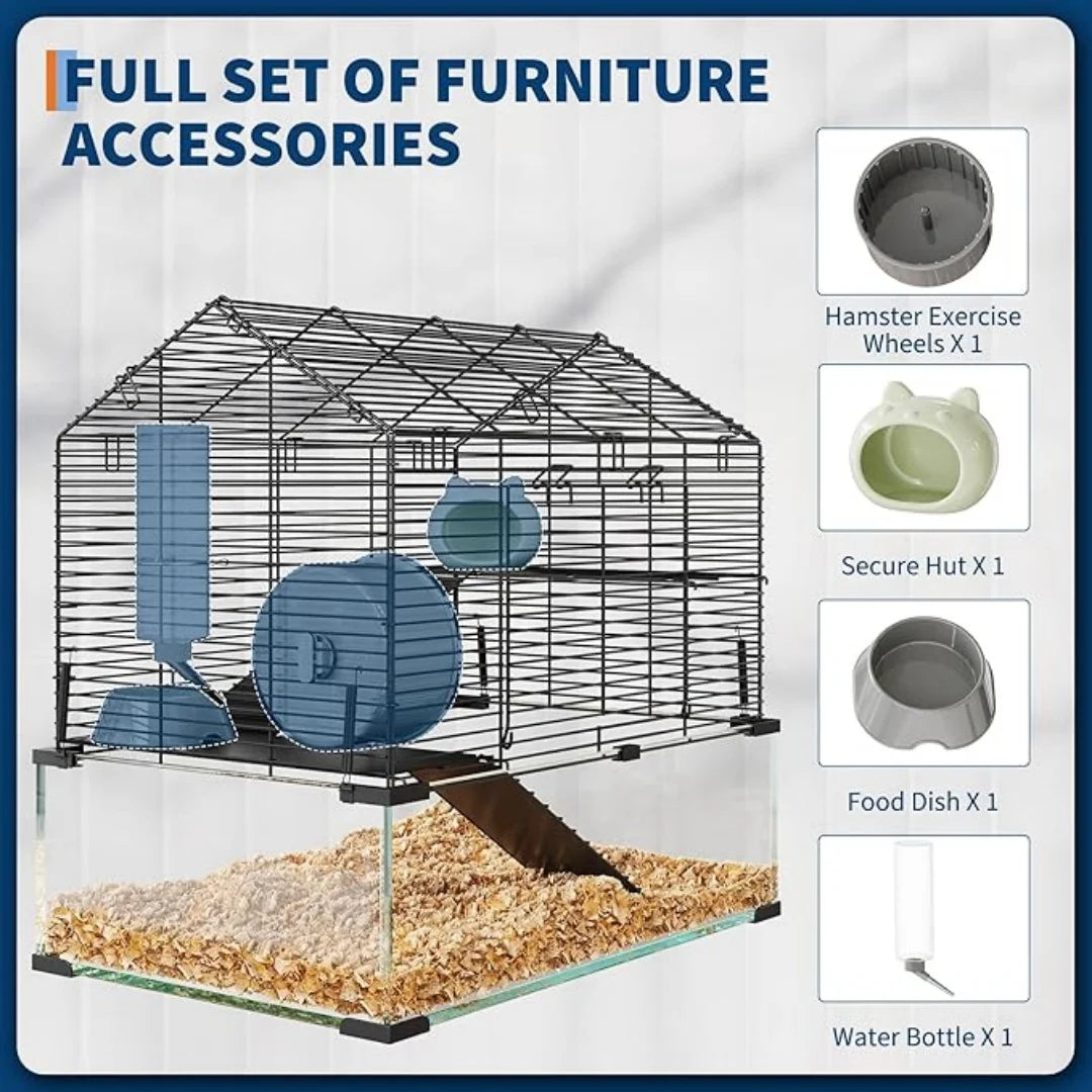 3 Tiers Large Hamster Enclosure, Metal Enclosure