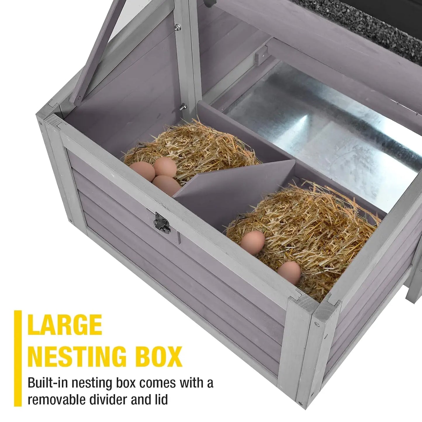 Large Wooden Chicken Coop for 4-6 Hens