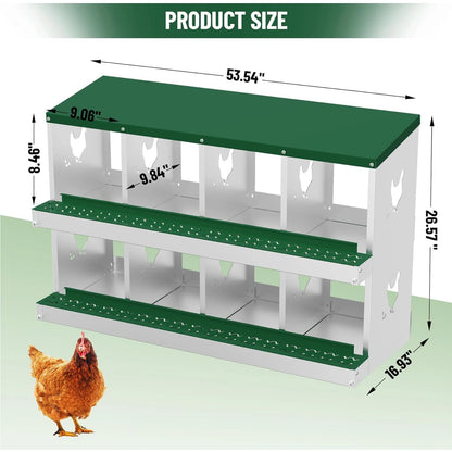 Chicken Nesting Boxes Heavy-Duty Galvanized Steel