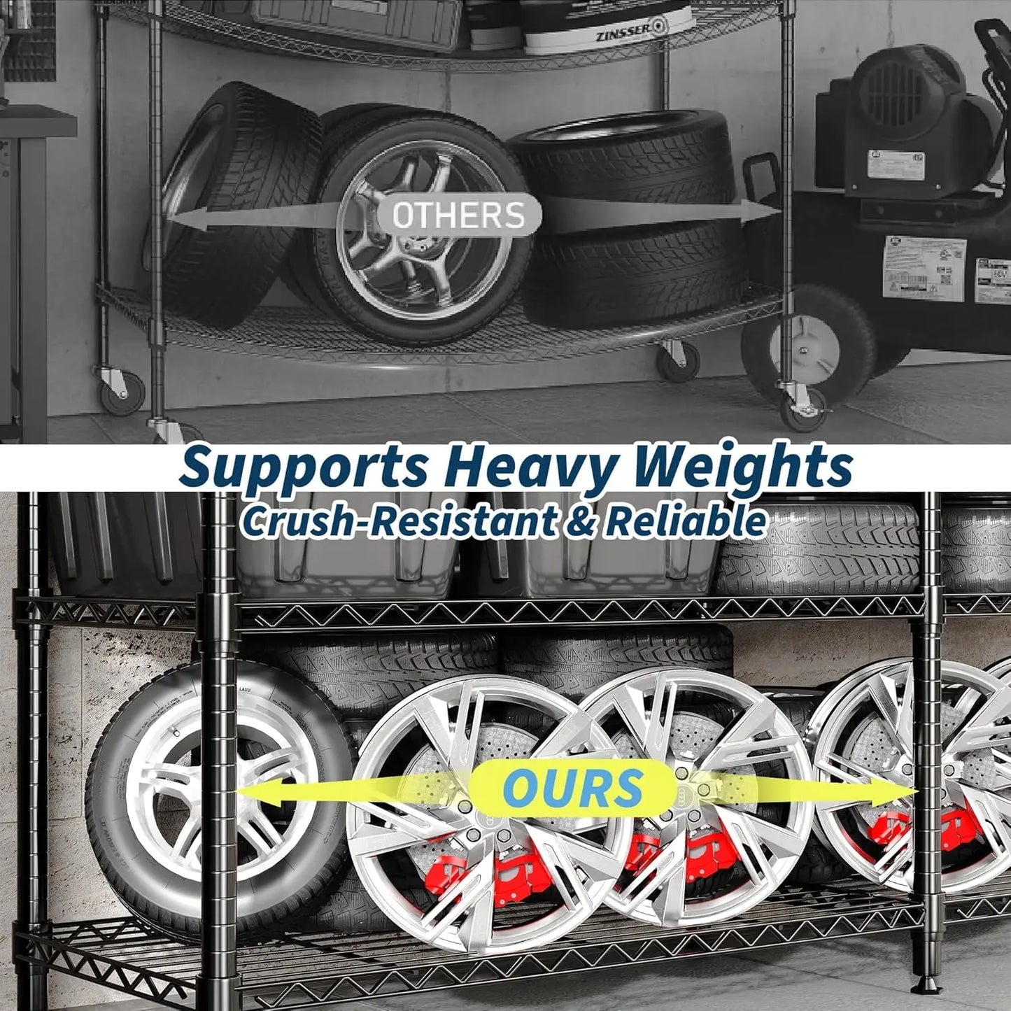 Heavy Duty Metal Shelving Unit 4-Tie