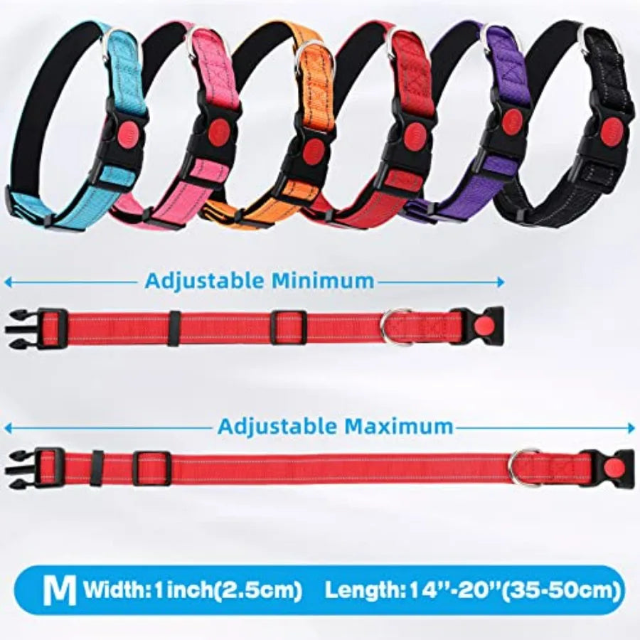 6 Sets Reflective Dog Leash and Collar Set, Nylon