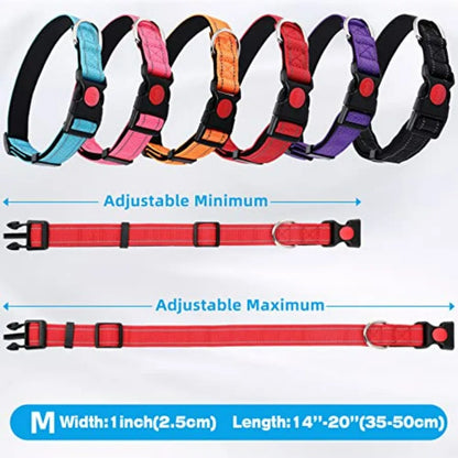 6 Sets Reflective Dog Leash and Collar Set, Nylon