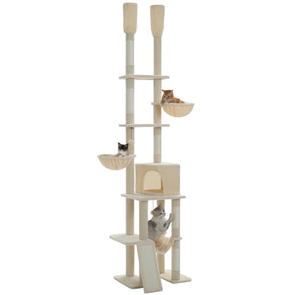 Cactus Cat Tree Floor to Ceiling Tower 7 Tiers