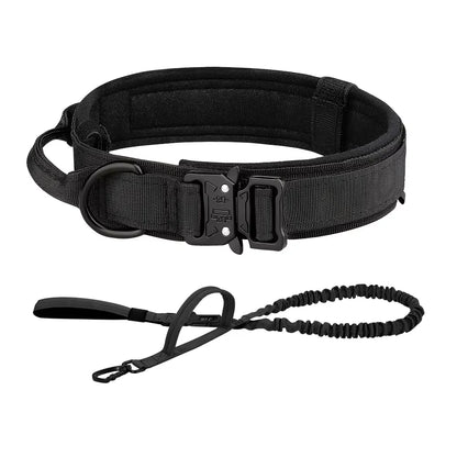 Dog Training Collar Adjustable Tactical W/ Leash