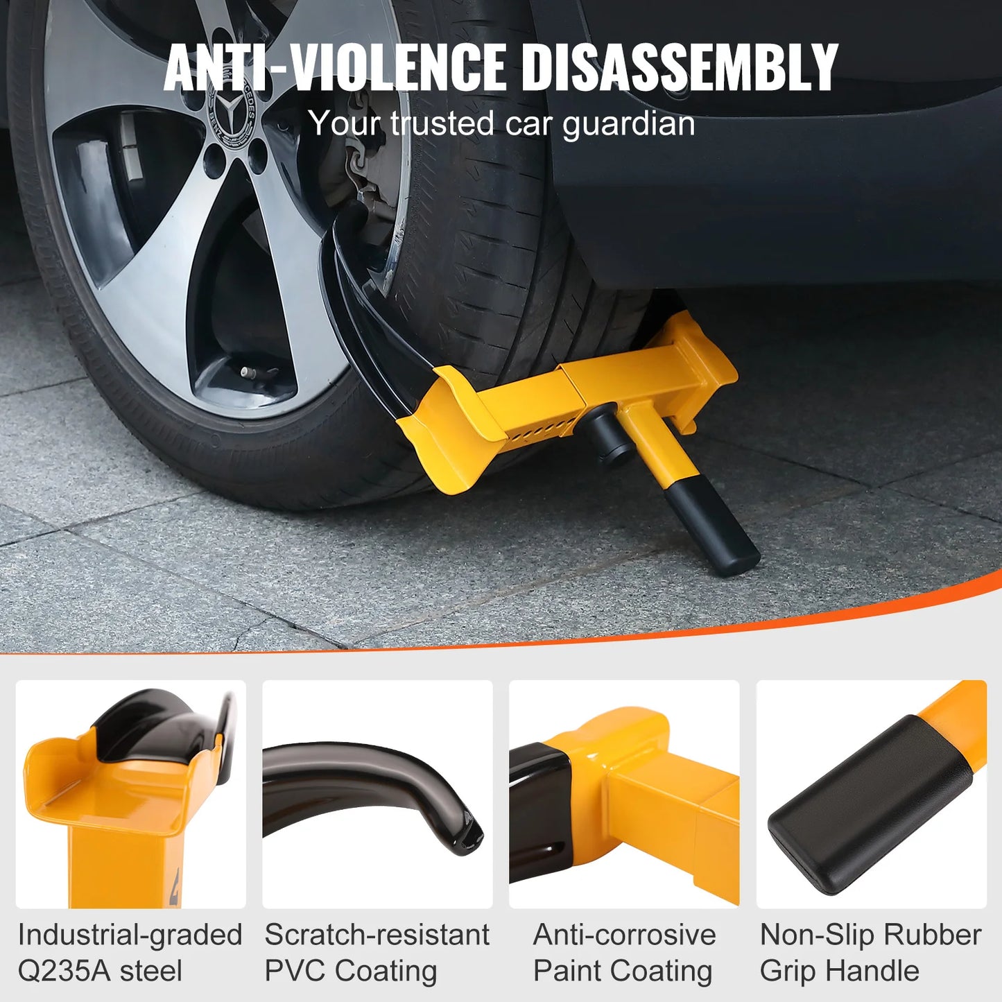 Wheel Lock 2 Packs Antitheft for Trailer/ ATV
